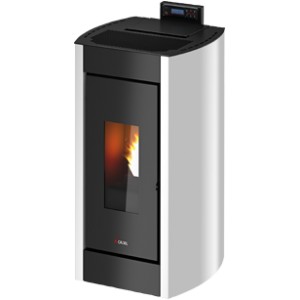 POELE A PELLET KRISS3 ACIER BLANC 8.5KW
