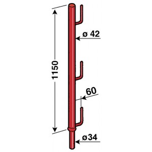 POTELET EPOXY 990MM POUR TRETEAUX MACON