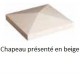 CHAPEAU 40X40 SAS POINTE DE DIAMANT GRIS