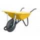BROUETTE MACON 100L JAUNE ET NOIRE ROUE GONFLABLE TOLE 9/10 