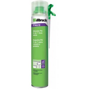 MOUSSE PU MX610 (FM610) VERT 2EN1 750ML AEROSOL 750ML 
