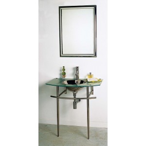 MEUBLE KRYSTAL 80CM + MIROIR RECTANGULAIRE