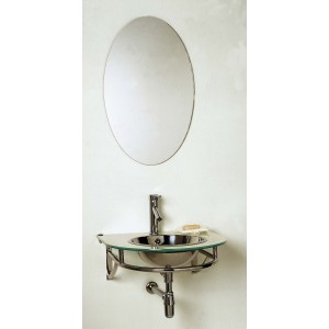MEUBLE KRYSTAL 60CM + MIROIR OVALE