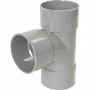 TE PVC DIAMETRE 100 A 87&deg; FF