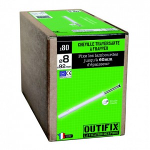  CHEVILLE A FRAPPER DIAMETRE 8X92 MM BOITE 80 PIECES