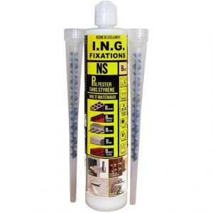 RESINE DE SCELLEMENT ING FIXATIONS-NS BEIGE+2 CANNULES