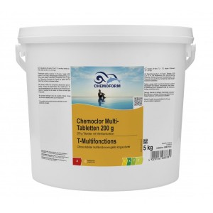  GALETS CHLORE LENT MULTIFONCTION EN 5KG