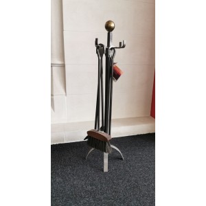  SERVITEUR NOIR/INOX HAUTEUR 60 CM