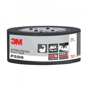 TOILE DE REPARATION P599 25M/48MM NOIR HAUTE PERFORMANCE