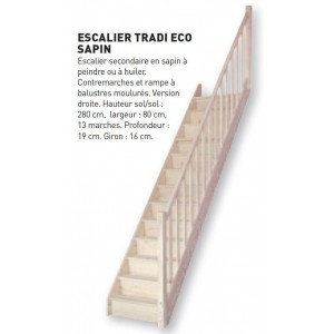 ESCALIER DROIT TRADI ECO