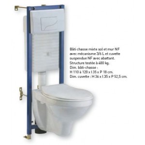 WC SUSPENDU BATICHASSE