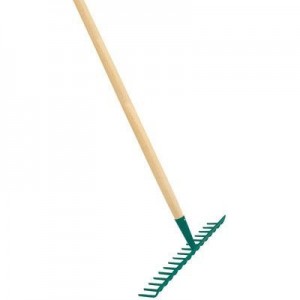 RATEAU FORGE 16 DENTS EMMANCHE BOIS 1M50