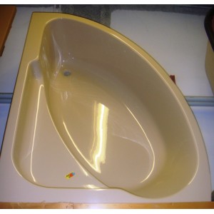 BAIGNOIRE D'ANGLE BEIGE 145X100