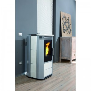 POELE PELLET PP210A ACIER/PIETRA